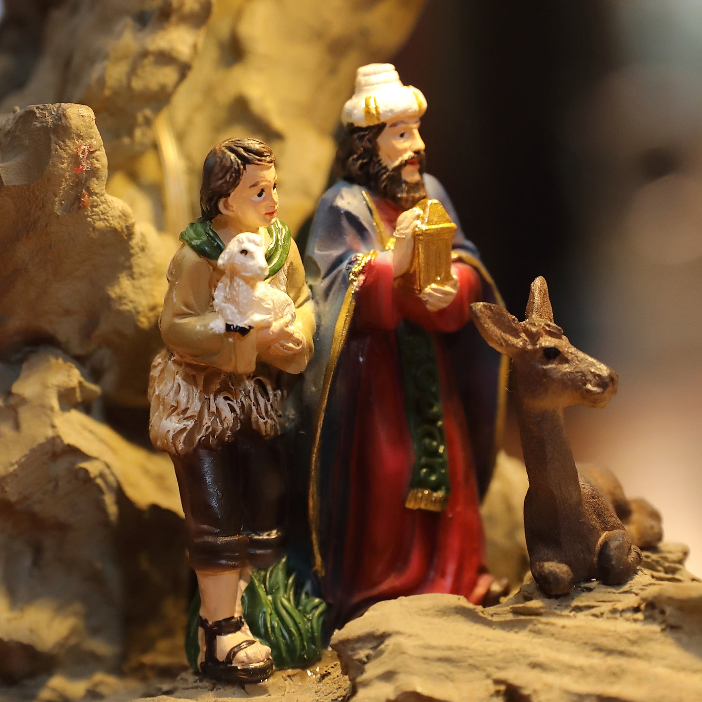 Zayton Nativity Scene SET Christmas Gift Holy Family Statue Christ Jesus Mary Joseph Catholic Figurine Xmas Ornament Home Decor