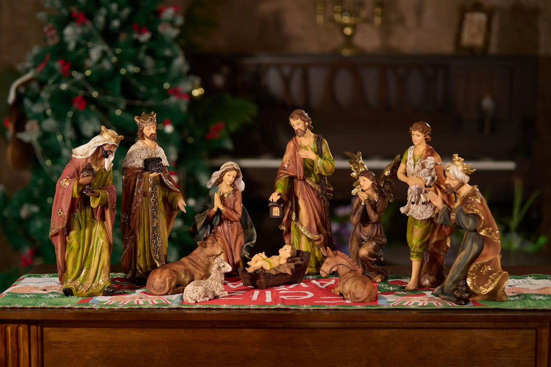 How to Display a Nativity Set Without a Fireplace Mantel