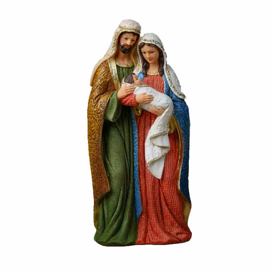 Hand-Painted Resin Holy Family Figurine
