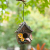 Welcome Birdhouse with Sunflowers – Hand-Painted Rustic Resin Garden Decor