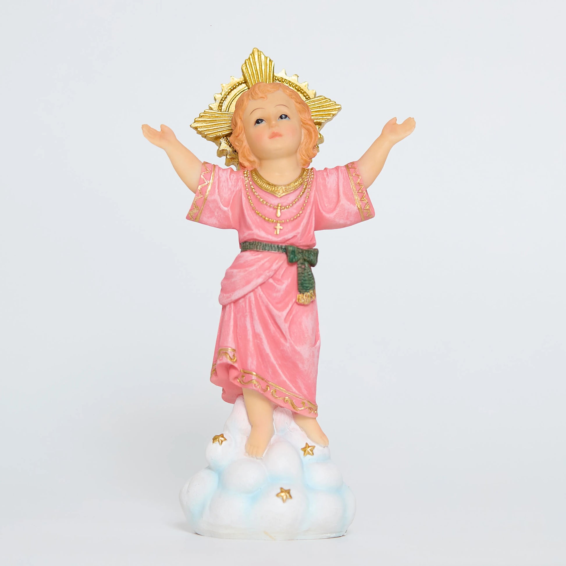 Divine Child resin figurine with golden halo 
