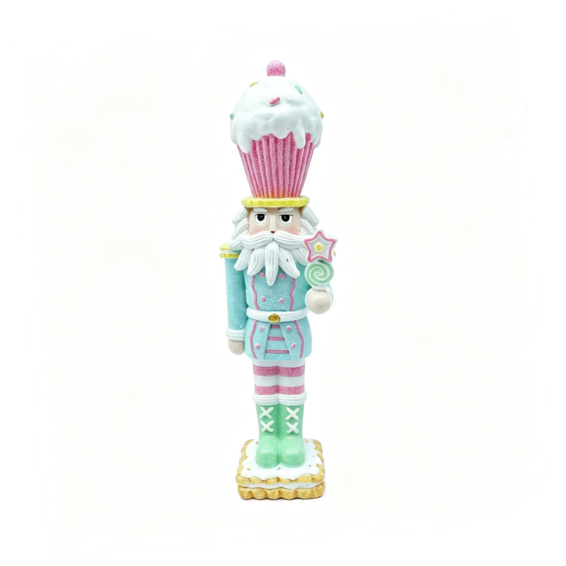Hand-Painted Cupcake Nutcracker Figurine 31cm