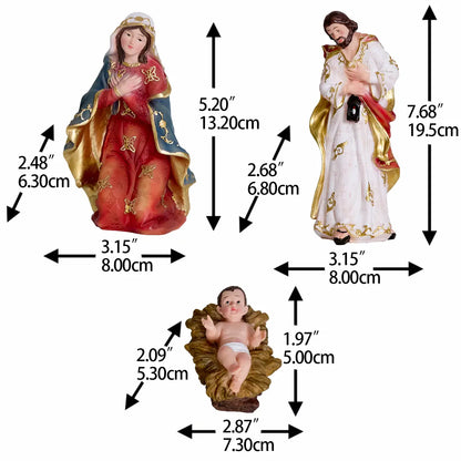 11-Piece Nativity Set – Hand-Painted Resin Christmas Nativity Figurines with Holy Family, Three Wise Men, Angel, Shepherd & Stable Animals – Indoor Holiday & Devotional Decor