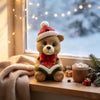 Light-Up Christmas Teddy Bear Reading Book Figurine