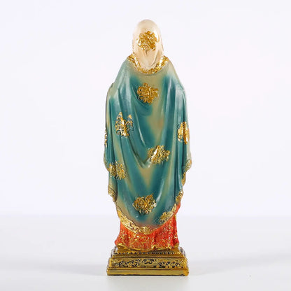 Sacred Heart Virgin Mary Statue, Hand-Painted Resin Catholic Figurine - Immaculate Heart Mary for Home Altar & Prayer Corner, Available in 8", 11", 13.5"