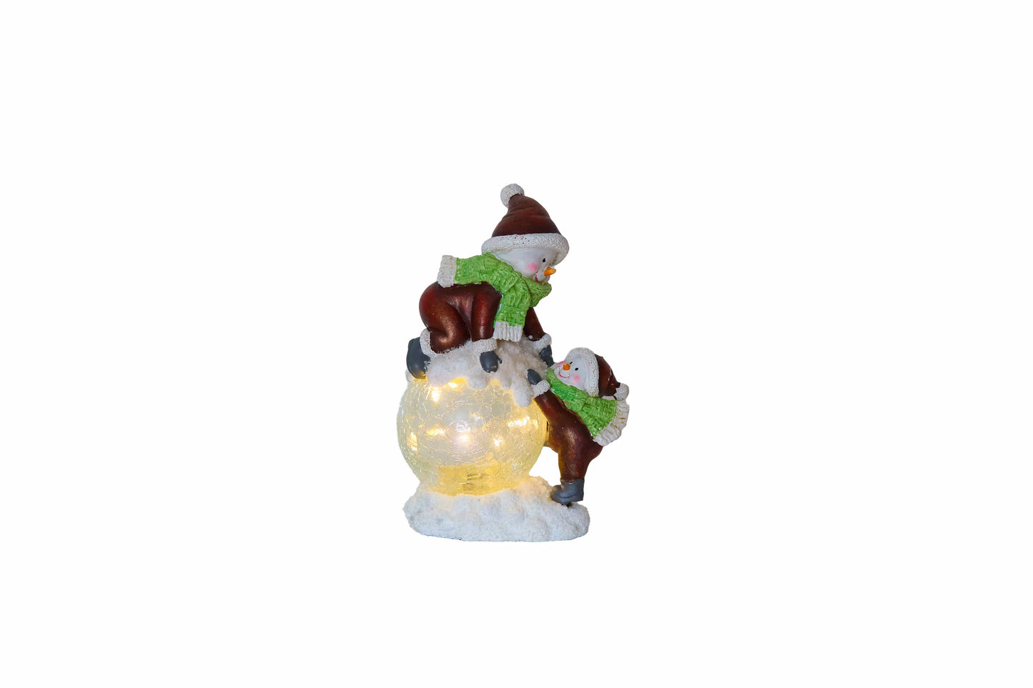 hand-painted resin snowman figurine