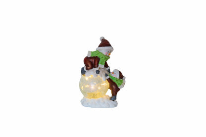 hand-painted resin snowman figurine