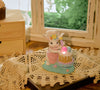 Light-Up Easter Bunny Chef Decorating Cake Figurine – Resin LED Decor