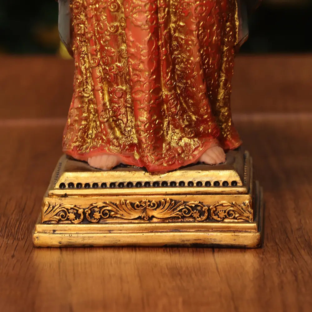 Sacred Heart Virgin Mary Statue, Hand-Painted Resin Catholic Figurine - Immaculate Heart Mary for Home Altar & Prayer Corner, Available in 8", 11", 13.5"