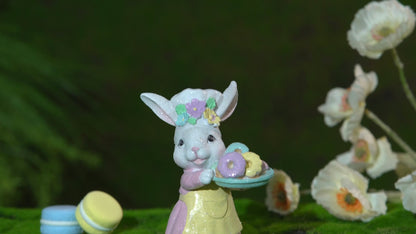 Video of Zayton Easter Bunny Figurine with Donut Tray