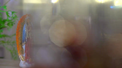 product video of Our Lady of Guadalupe resin statue