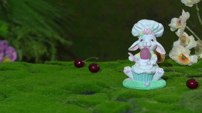 Video of Zayton Hand-painted Easter bunny cupcake figurine