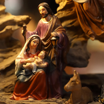 Zayton Home Decoration Nativity Scene SET Holy Family Statue Christ Jesus Mary Joseph Figure Catholic Figurine Christmas Gift