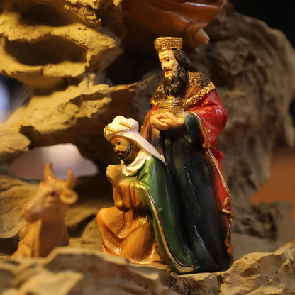 Zayton Nativity Scene SET Christmas Gift Holy Family Statue Christ Jesus Mary Joseph Catholic Figurine Xmas Ornament Home Decor