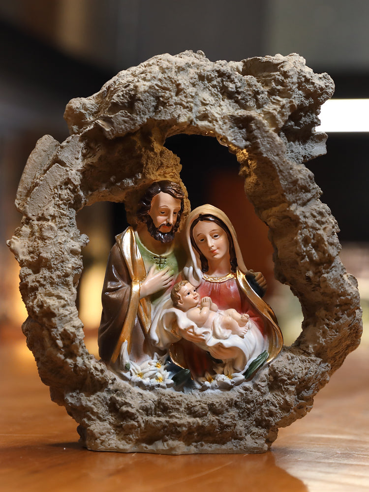 Zayton Holy Family Statues Jesus Mary Joseph Catholic Religious Figurine Decoration For Home Nativity Scene Set Christmas Gift
