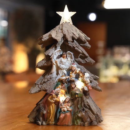 Zayton Home Decor Nativity Set Catholic Figurine Christmas Gift Holy Family Statue Jesus Mary Joseph Ornament