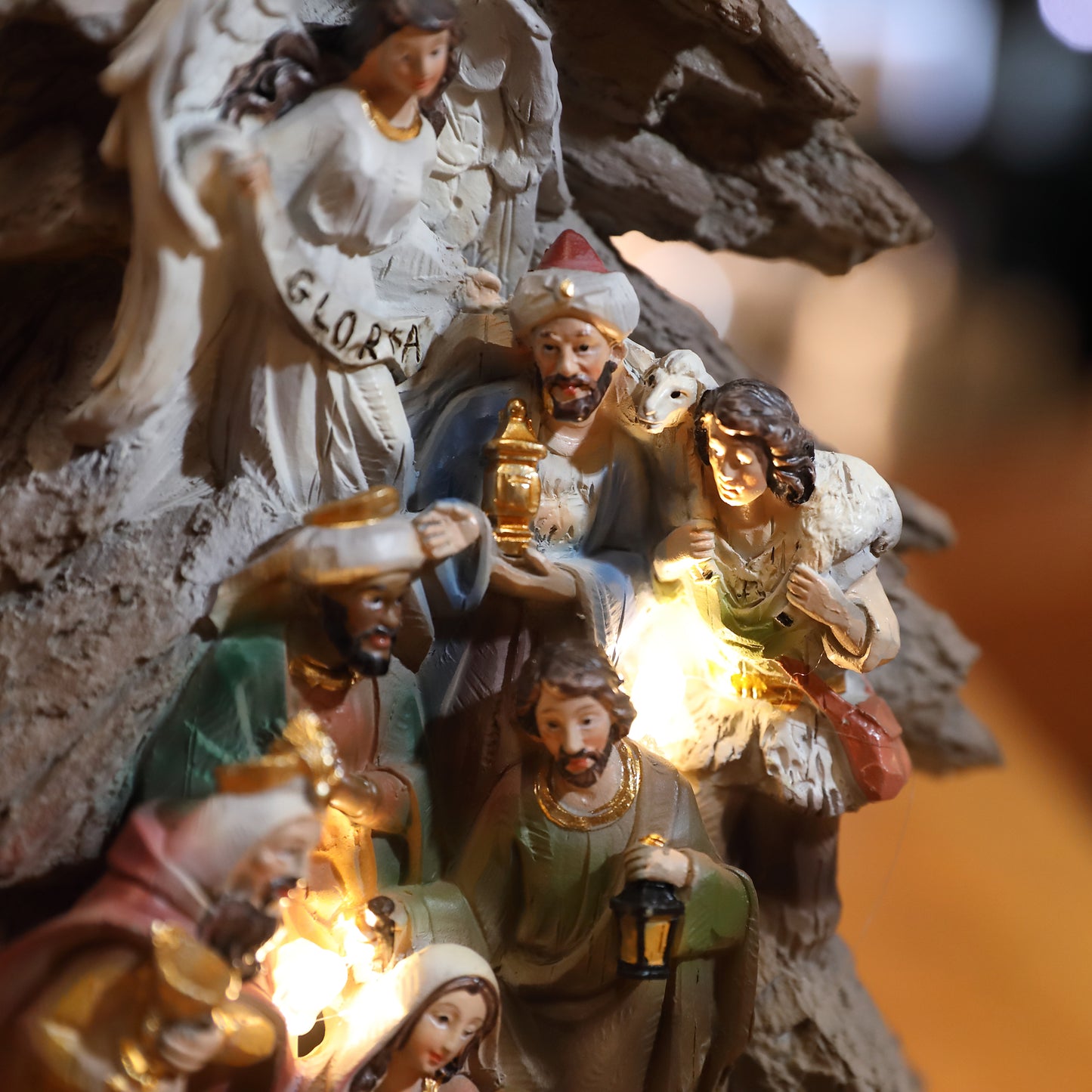 Zayton Home Decor Nativity Set Catholic Figurine Christmas Gift Holy Family Statue Jesus Mary Joseph Ornament