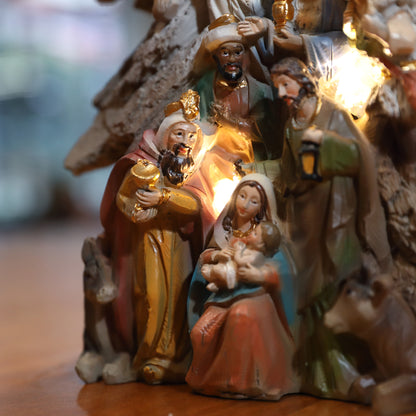 Zayton Home Decor Nativity Set Catholic Figurine Christmas Gift Holy Family Statue Jesus Mary Joseph Ornament