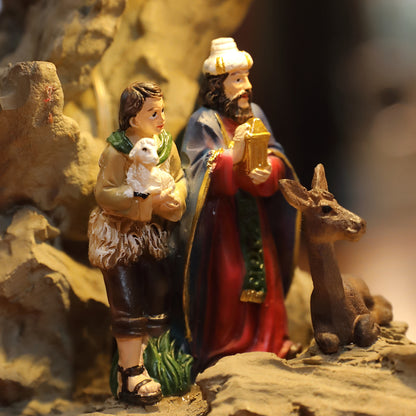Zayton Nativity Scene SET Christmas Gift Holy Family Statue Christ Jesus Mary Joseph Catholic Figurine Xmas Ornament Home Decor