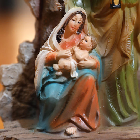 Zayton Figurine Holy Family Nativity Scene Home Decoration Christ Jesus Statues Mary Joseph Miniature sculpture Christmas gift