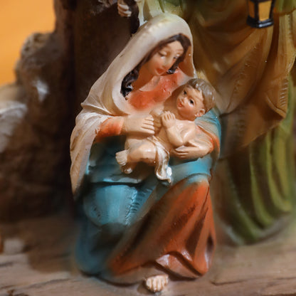 Zayton Figurine Holy Family Nativity Scene Home Decoration Christ Jesus Statues Mary Joseph Miniature sculpture Christmas gift