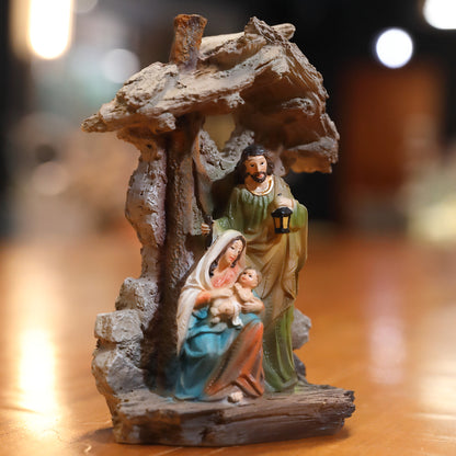 Zayton Figurine Holy Family Nativity Scene Home Decoration Christ Jesus Statues Mary Joseph Miniature sculpture Christmas gift