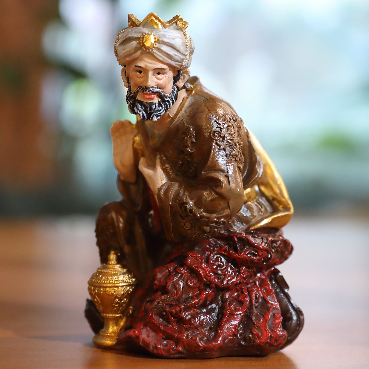 11 Piece Nativity Set, Hand-Painted Resin Christmas Figurines - Indoor Nativity Scene with Holy Family, Three Kings, Angel & Animals