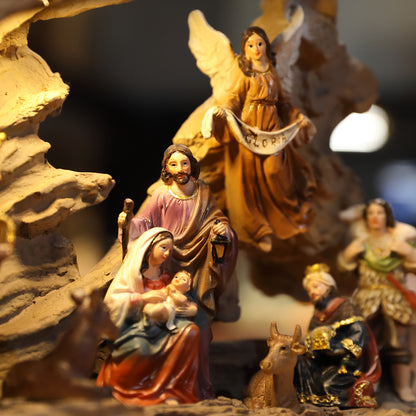 Zayton Home Decoration Nativity Scene SET Holy Family Statue Christ Jesus Mary Joseph Figure Catholic Figurine Christmas Gift