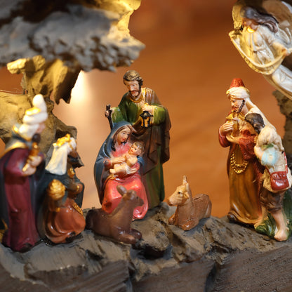 Zayton Nativity Scene Set Holy Family Figurine Home Decor Christ Jesus Statues Mary Joseph Miniature sculpture Christmas gift