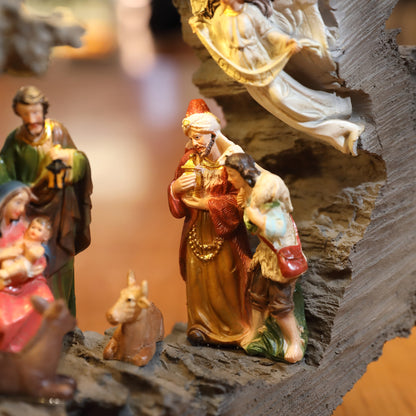 Zayton Nativity Scene Set Holy Family Figurine Home Decor Christ Jesus Statues Mary Joseph Miniature sculpture Christmas gift
