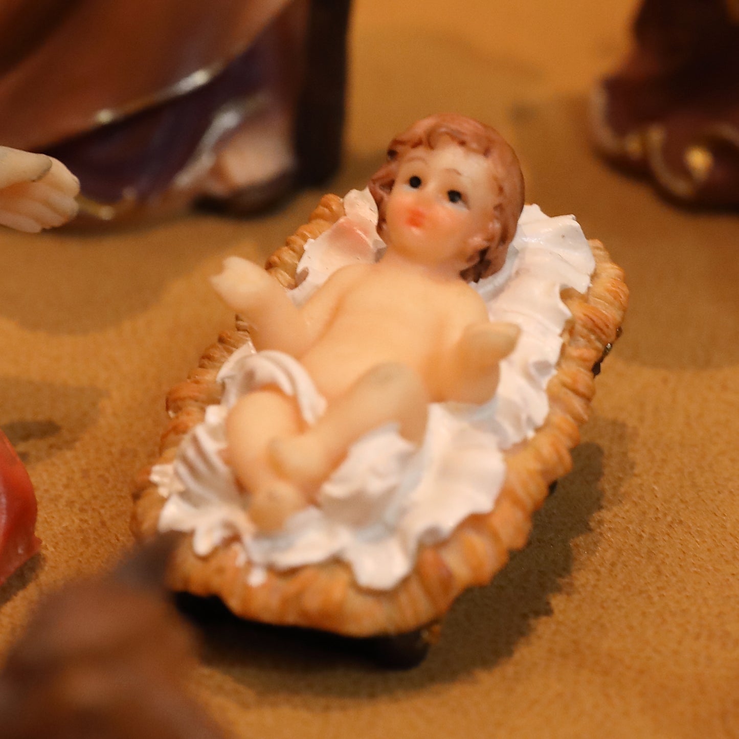Zayton Statue Nativity Scene Set Christmas Crib Figurines Baby Jesus Manger Miniatures Ornament Church Catholic Gift Home Decor