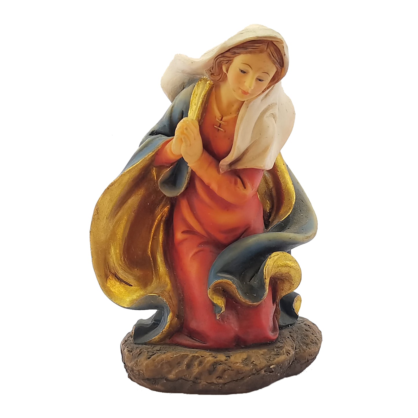 Zayton Nativity Scene Set Baby Jesus Manger Christmas Crib Figurines Miniatures Ornament Church Statue Xmas Gift Home Decoration