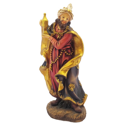Zayton Nativity Scene Set Baby Jesus Manger Christmas Crib Figurines Miniatures Ornament Church Statue Xmas Gift Home Decoration