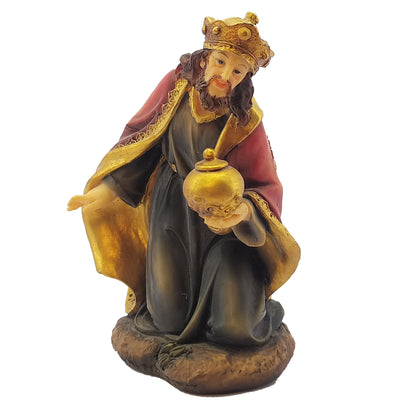 Zayton Nativity Scene Set Baby Jesus Manger Christmas Crib Figurines Miniatures Ornament Church Statue Xmas Gift Home Decoration